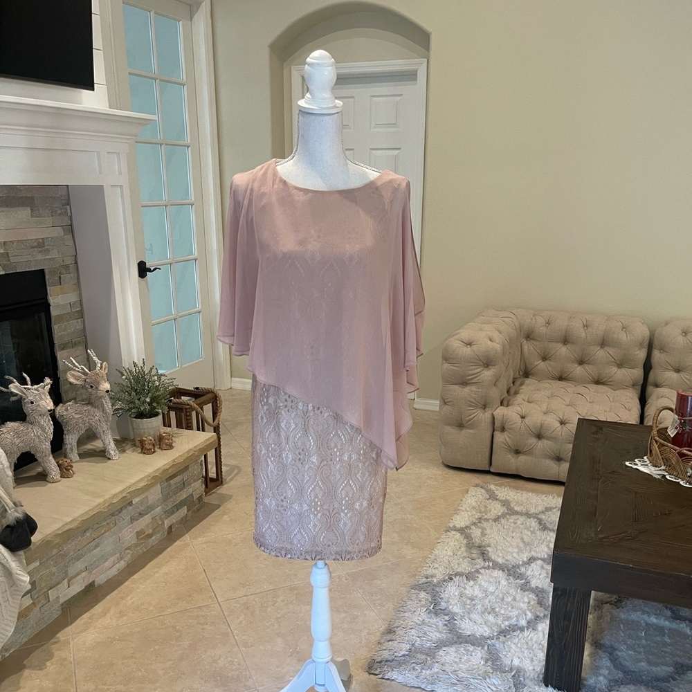 Connected Apparel lace bush pink dress size “6”